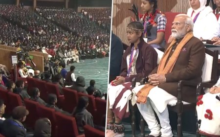 Pariksha Pe Charcha: दिल्ली के भारत मंडपम में 'परीक्षा पे चर्चा' में शामिल हुए पीएम नरेंद्र मोदी