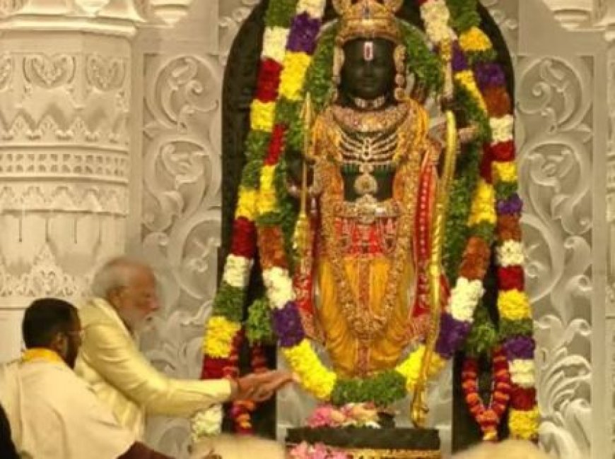 Ayodhya Ram Mandir Pran Pratistha : राम मंदिर की प्राण प्रतिष्ठा होते ही आसमान से बरसाए गए पुष्प,  रामभक्तों ने लगाए ‘जय श्रीराम’ के जयकारे..