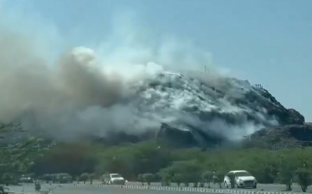 गुरुग्राम में कूड़े के पहाड़ में लगी भीषण आग,जाने पूरा मामला