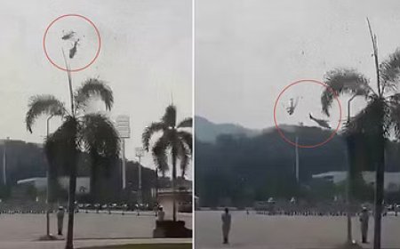 रिहर्सल के दौरान हवा में टकराए दो हेलिकॉप्टर,10 लोगों की मौत