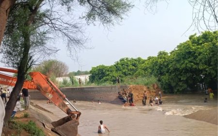 Delhi News : बाढ़ की आफत, बैराज टूटने से कॉलोनी बनी नदी