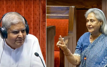 Rajya Sabha:जया बच्चन के 'अमिताभ' नाम पर राज्यसभा में हंसी के ठहाके, उप राष्ट्रपति धनखड़ भी हंस