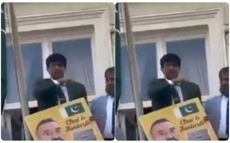 पाकिस्तानियों की एक और शर्मनाक हरकत, लंदन में भारतीय प्रदर्शनकारियों को गला काटने का इशारा