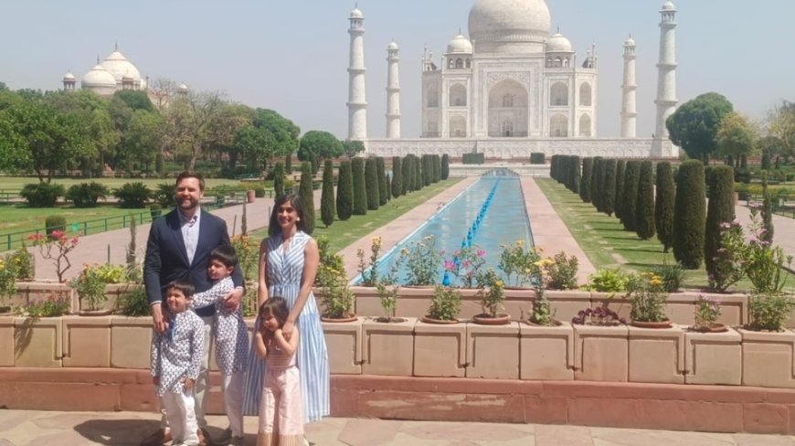US Vice President JD Vance ने परिवार संग किया Taj Mahal का दीदार