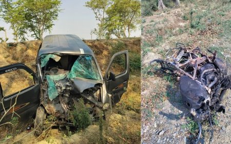 Shahjahanpur: कार और बाइक की टक्कर में छह की मौत, चार दोस्तों के परिवारों में छाया मातम