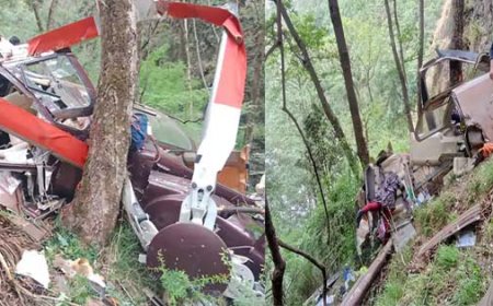 उत्तराखंड के उत्तरकाशी में हेलीकॉप्टर दुर्घटना: गंगोत्री धाम जा रहे 5 यात्रियों की मौत, 2 घायल