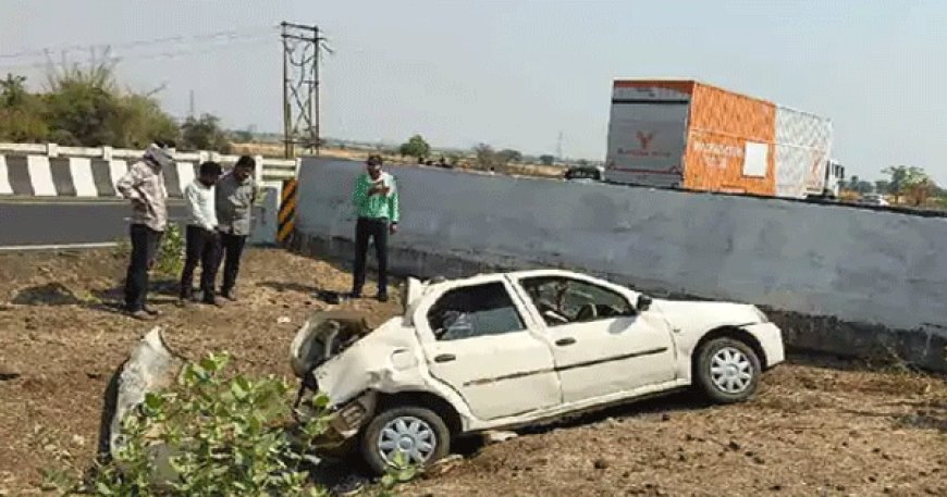 गुना: शादी समारोह से लौटते समय दर्दनाक हादसा, तेज रफ्तार कार पलटने से 4 युवकों की मौत, 1 गंभीर रूप से घायल