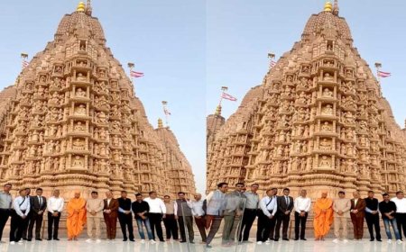 मुख्यमंत्री डॉ. यादव ने बीएपीएस हिन्दू मंदिर में किये दर्शन