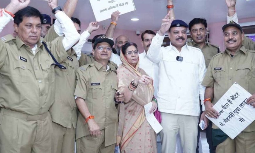 कांग्रेस विधायक पुलिस की वर्दी में पहुंचे विधानसभा, बोले—यह व्यापमं पार्ट-2 है