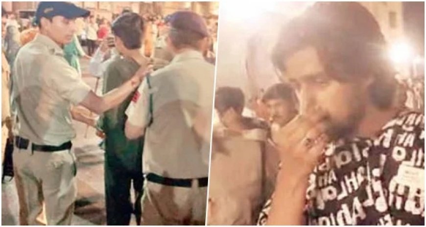 तीज के कार्यक्रम में घुसपैठ की कोशिश करने वाले युवक पुलिस के सुपुर्द