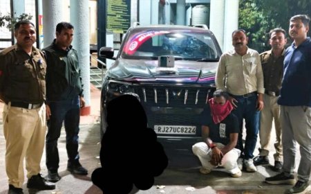 कैब ड्राइवर से मोबाइल लूटने वाले स्कॉर्पियो सवार आरोपी गिरफ्तार,लूट के मोबाइल फोन और वारदात में प्रयुक्त स्कॉर्पियो बरामद