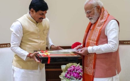 प्रधानमंत्री मोदी से मुख्यमंत्री डॉ. यादव ने नई दिल्ली में की भेंट