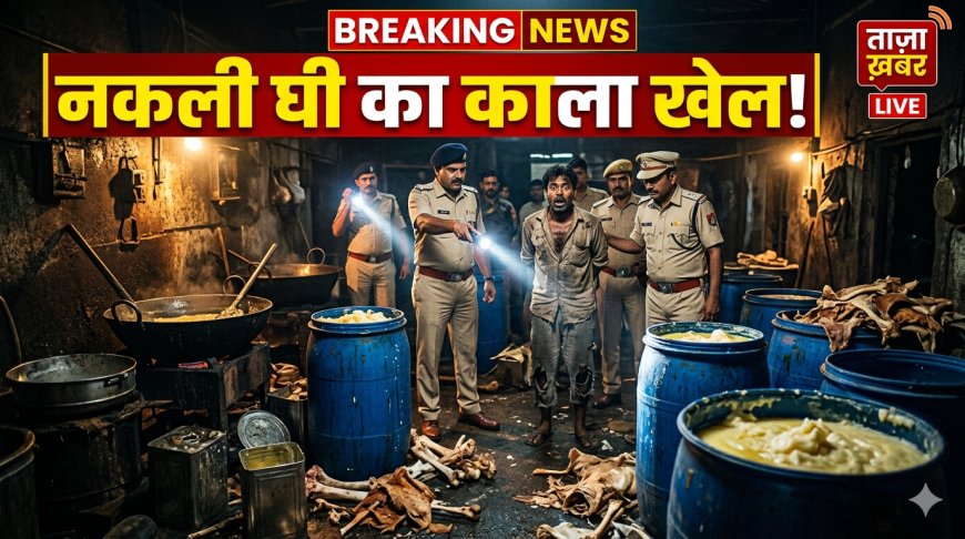 खंडवा में घिनौना खेल बेनकाब, पशु चर्बी से बन रहा था नकली घी-आइसक्रीम