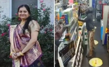 अमेरिका में गुजरात की महिला की दर्दनाक हत्या स्टोर में लूट का विरोध करने पर नकाबपोश ने मारी गोली, CCTV में कैद वारदात