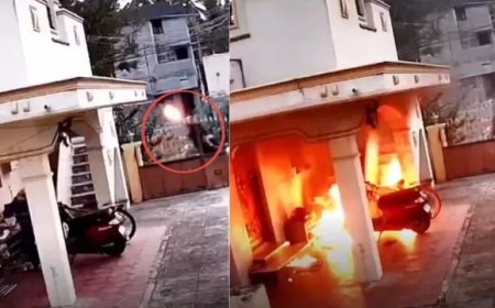 कोयंबटूर में ब्रेकअप के बाद खौफनाक वारदात: भड़के बॉयफ्रेंड ने प्रेमिका के घर फेंका केरोसिन बम, CCTV में कैद हुई घटना