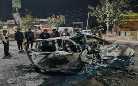 अजमेर में दर्दनाक हादसा अस्पताल जाते समय कार में लगी आग, पूर्व सरपंच दंपती समेत पांच लोगों की मौत