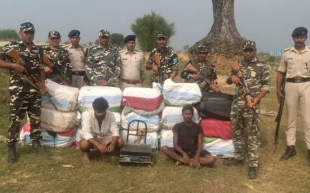 नेपाल बॉर्डर से गांजा तस्करी का बड़ा खुलासा, पुलिस देखते ही 46 किलो माल छोड़कर भागे तस्कर