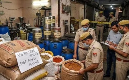 खारी बावली में नकली मसालों का बड़ा खुलासा, 1000 किलो ‘मौत का स्टॉक’ बरामद