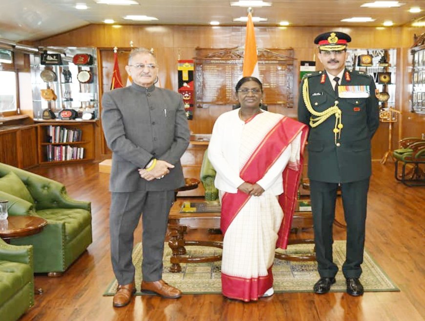 राष्ट्रपति द्रौपदी मुर्मु ने सेना प्रशिक्षण कमान का किया दौरा, आधुनिक सैन्य तैयारियों की ली जानकारी