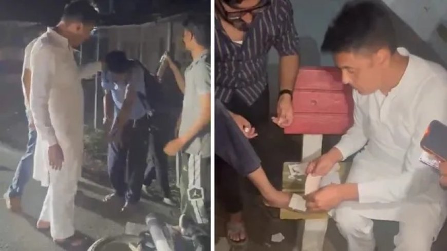 हिमाचल में विधायक ने दिखाई मानवता, सड़क हादसे में घायल बाइक सवार को दी मदद और पहुंचाया घर