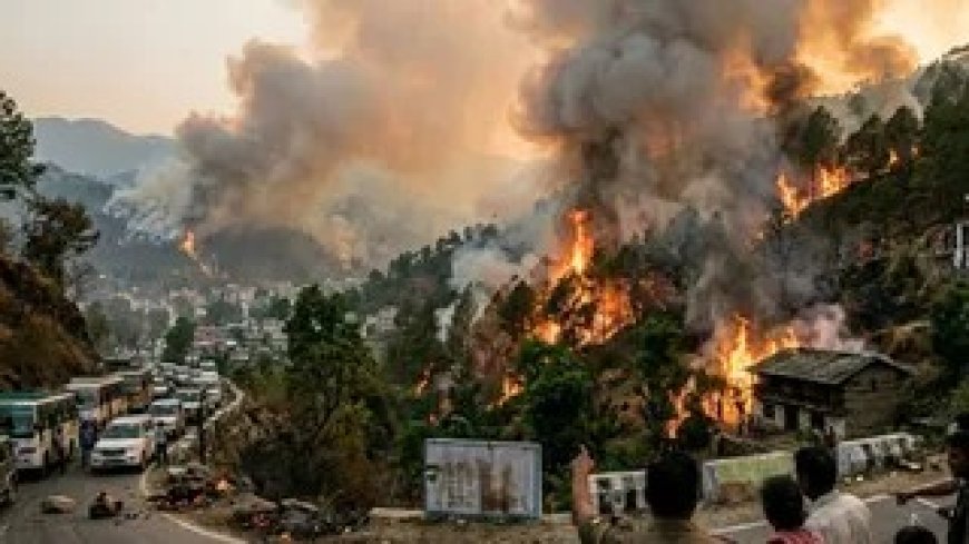 उत्तराखंड के जंगलों में धधकी आग, उत्तरकाशी की बाड़ाहाट और मुखेम रेंज में बढ़ा खतरा