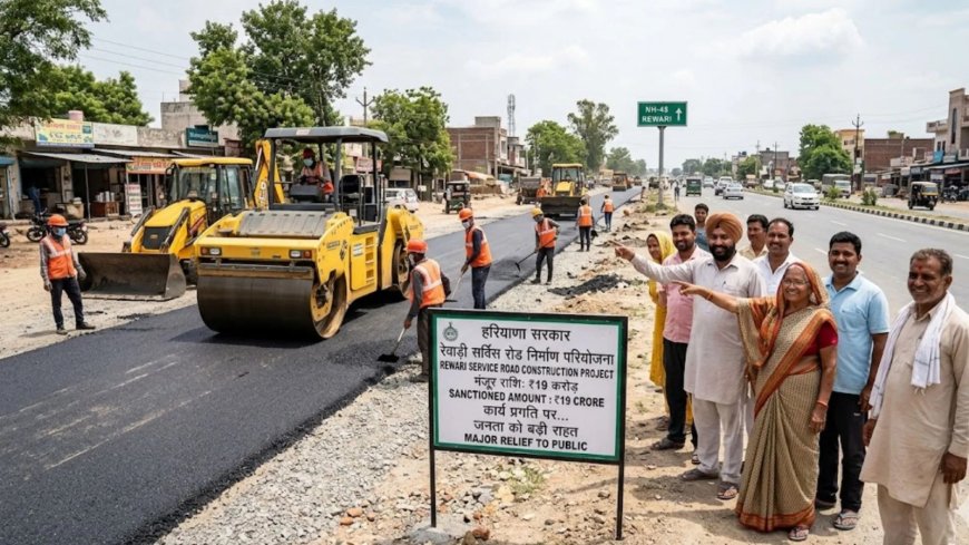 रेवाड़ी में सर्विस रोड निर्माण को मिली मंजूरी, 19 करोड़ की परियोजना से हजारों लोगों को मिलेगी बड़ी राहत