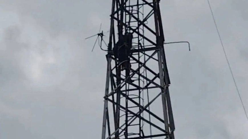 थाने के सामने हाईवोल्टेज ड्रामा टावर पर चढ़ युवती ने लगाई फांसी, मोबाइल पर वीडियो देखने की थी आदी