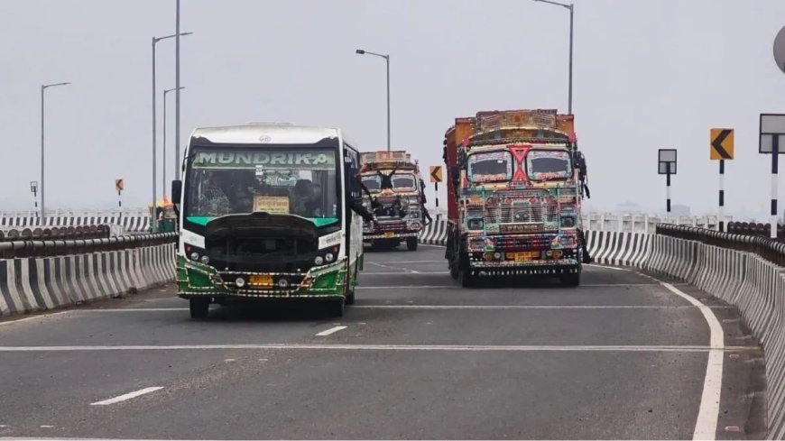 भागलपुर में विक्रमशिला सेतु बंद का असर, मिर्जाचौकी–मुंगेर फोरलेन पर भारी ट्रैफिक दबाव, जाम से लोग परेशान