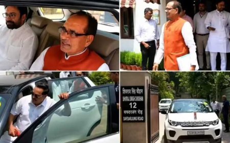केंद्रीय शिवराज सिंह चौहान ने दिखाई मिसाल, दो मंत्रियों संग कार पूलिंग कर पहुंचे कैबिनेट बैठक में