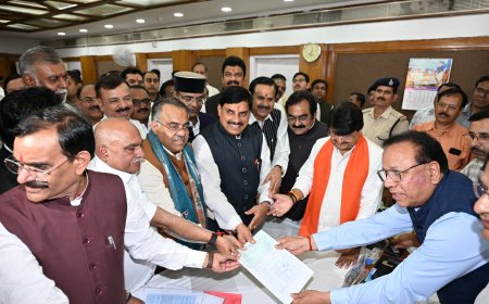 राज्यसभा द्विवार्षिक चुनाव 2026: भाजपा उम्मीदवार रजनीश अग्रवाल और तरुण चुग ने भरा नामांकन