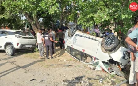 आगरा-ग्वालियर हाईवे पर भीषण सड़क हादसा, दो कारों की आमने-सामने टक्कर में 3 की मौत, 12 घायल