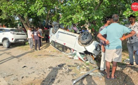 आगरा में दर्दनाक सड़क हादसा टायर फटा, डिवाइडर पार कर दूसरी लेन में घुसी कार, 3 की मौत और 11 घायल