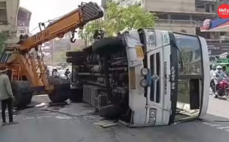 गाजियाबाद में बड़ा सड़क हादसा: नए बस अड्डे के पास पलटी उत्तराखंड रोडवेज बस, चालक समेत 16 घायल; एक घंटे तक लगा रहा जाम