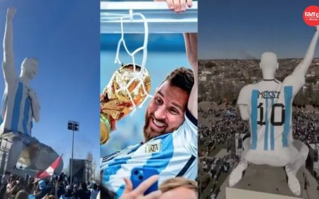 FIFA World Cup 2026: मेसी के सम्मान में अर्जेंटीना ने रचा इतिहास, पेटागोनिया में 26 मीटर ऊंची विशाल प्रतिमा का लोकार्पण