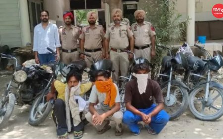 बठिंडा पुलिस ने सक्रिय बाइक चोर गिरोह का किया भंडाफोड़, तीन आरोपी गिरफ्तार; छह चोरी की मोटरसाइकिलें बरामद, कई और वारदातों के खुलासे की उम्मीद