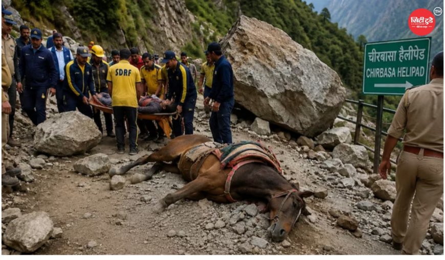 केदारनाथ यात्रा मार्ग पर दर्दनाक हादसा, पहाड़ी से गिरे पत्थरों की चपेट में आने से घोड़ा संचालक की मौत
