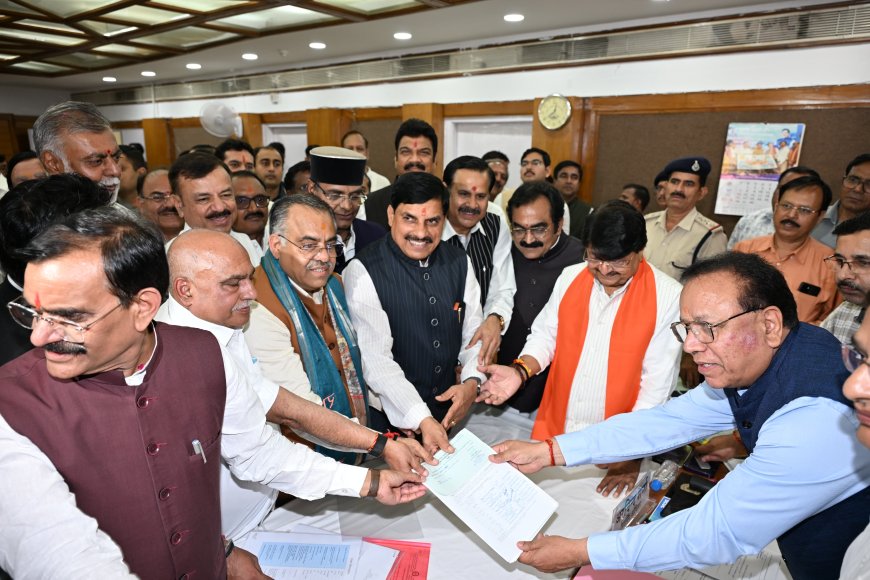 राज्यसभा द्विवार्षिक चुनाव 2026: भाजपा उम्मीदवार रजनीश अग्रवाल और तरुण चुग ने भरा नामांकन