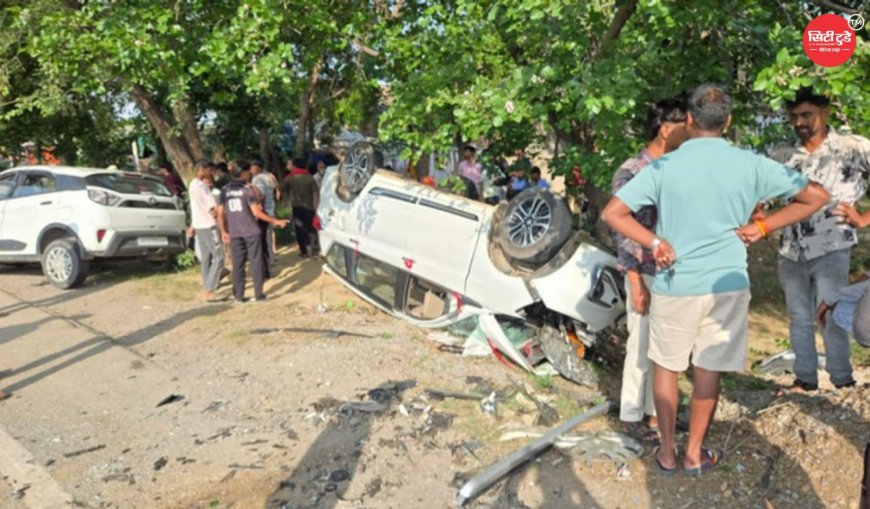 आगरा में दर्दनाक सड़क हादसा टायर फटा, डिवाइडर पार कर दूसरी लेन में घुसी कार, 3 की मौत और 11 घायल