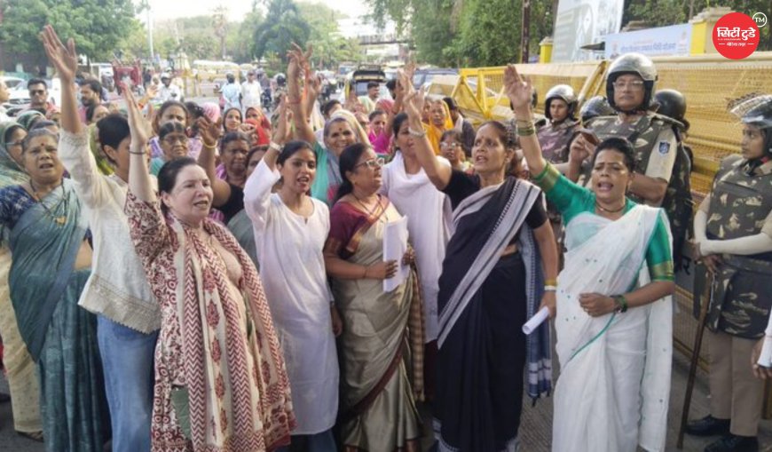 मध्य प्रदेश में महिला कांग्रेस का बड़ा विरोध प्रदर्शन, मीनाक्षी नटराजन के नामांकन विवाद पर सियासी घमासान तेज