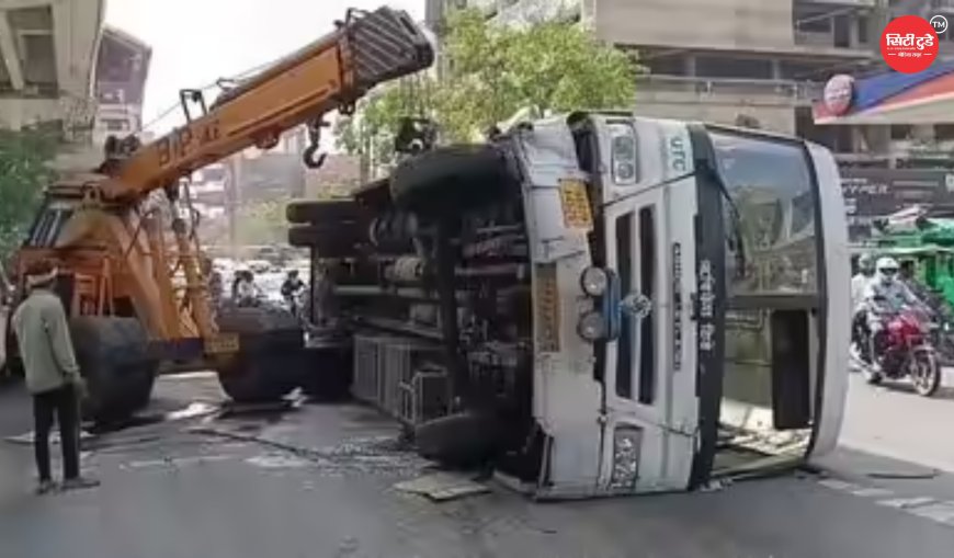 गाजियाबाद में बड़ा सड़क हादसा: नए बस अड्डे के पास पलटी उत्तराखंड रोडवेज बस, चालक समेत 16 घायल; एक घंटे तक लगा रहा जाम