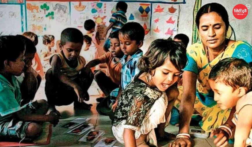 यूपी में आंगनबाड़ी से ही शुरू होगी बच्चों की स्कूल तैयारी, 'को-लोकेशन' और साइंटिफिक मैपिंग अभियान मिशन मोड में
