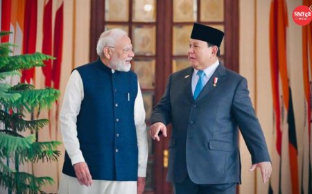 इंडोनेशिया पहुंचे प्रधानमंत्री नरेंद्र मोदी, जकार्ता में भारतीय समुदाय ने किया भव्य स्वागत; 'भारत माता की जय' और 'मोदी-मोदी' के नारों से गूंजा होटल परिसर