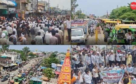 हरदा किसान आंदोलन: इंदौर-नागपुर नेशनल हाईवे पर हजारों किसानों का कब्जा, MSP पर 100% मूंग खरीदी की मांग को लेकर चक्काजाम
