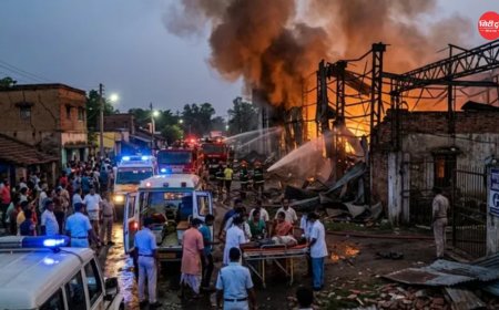 पश्चिम बंगाल के बर्धमान में स्पंज आयरन फैक्ट्री में भीषण धमाका, आग के बाद मची अफरा-तफरी; 5 मजदूर घायल, कई के फंसे होने की आशंका