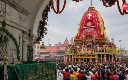 भोपाल में बारिश के बीच निकली भगवान जगन्नाथ की भव्य रथयात्रा, 'हरे कृष्ण' के जयघोष से गूंजा शहर; रूस और अमेरिका के श्रद्धालु भी बने आस्था का हिस्सा