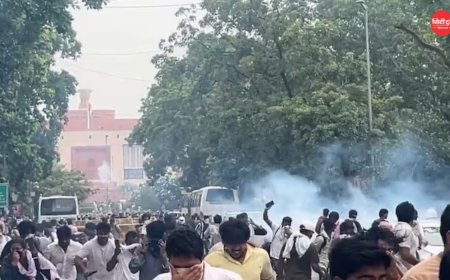 CJP प्रदर्शनकारियों और पुलिस में टकराव, संसद के पास आंसू गैस के गोले दागे गए; अमित शाह ने धर्मेंद्र प्रधान से की मुलाकात, अभिजीत दीपके ने खत्म की भूख हड़ताल