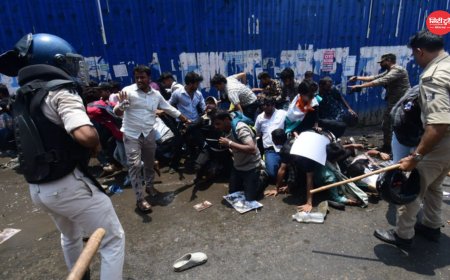 बिहार बंद के दौरान पटना में हंगामा: डाकबंगला चौराहे पर पथराव के बाद पुलिस ने किया लाठीचार्ज, तेज प्रताप यादव हिरासत में