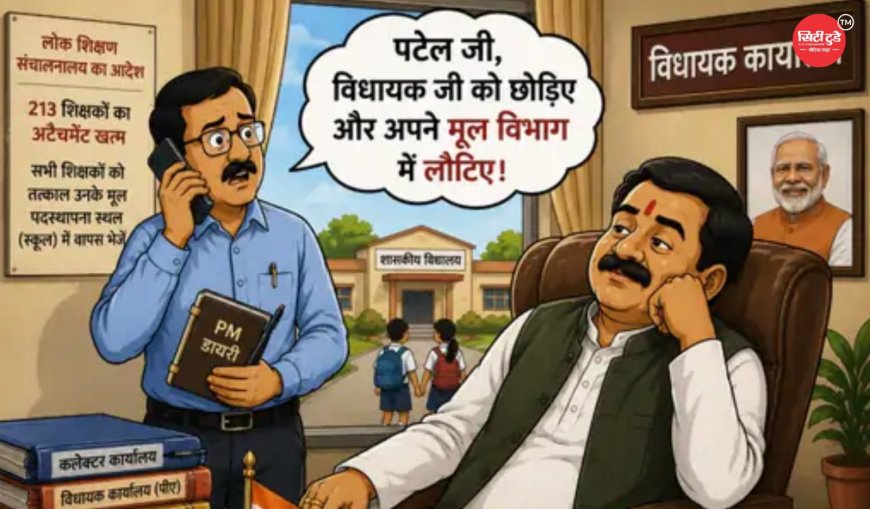 मध्य प्रदेश में 213 शिक्षकों का अटैचमेंट खत्म: विधायक कार्यालय, मंत्रालय और कलेक्टर दफ्तरों से लौटेंगे स्कूल; मानसून सत्र से पहले बड़ा फैसला