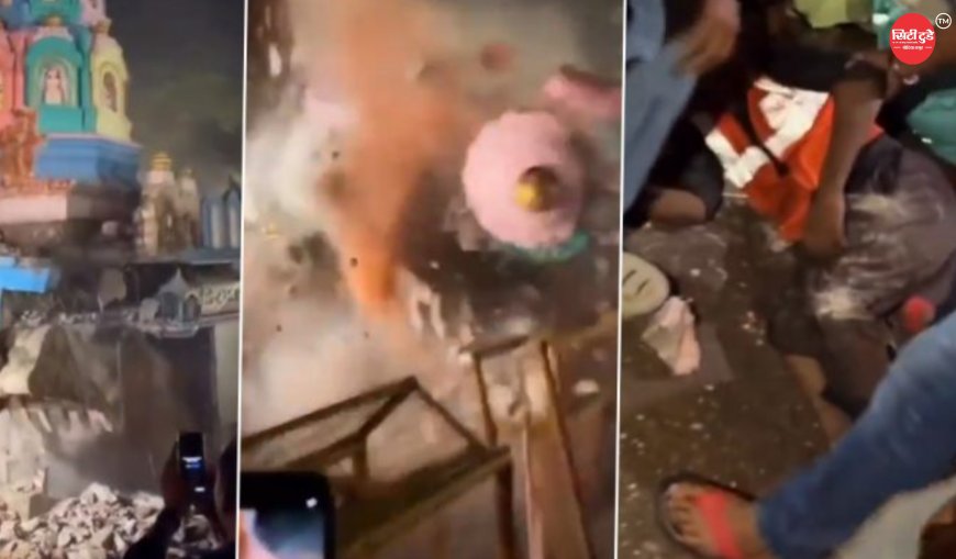 चंदौली में काली मंदिर ध्वस्तीकरण के दौरान दर्दनाक हादसा: गुंबद सड़क पर गिरा, PWD कर्मचारी की मौत; सड़क चौड़ीकरण के काम में सुरक्षा व्यवस्था पर उठे सवाल