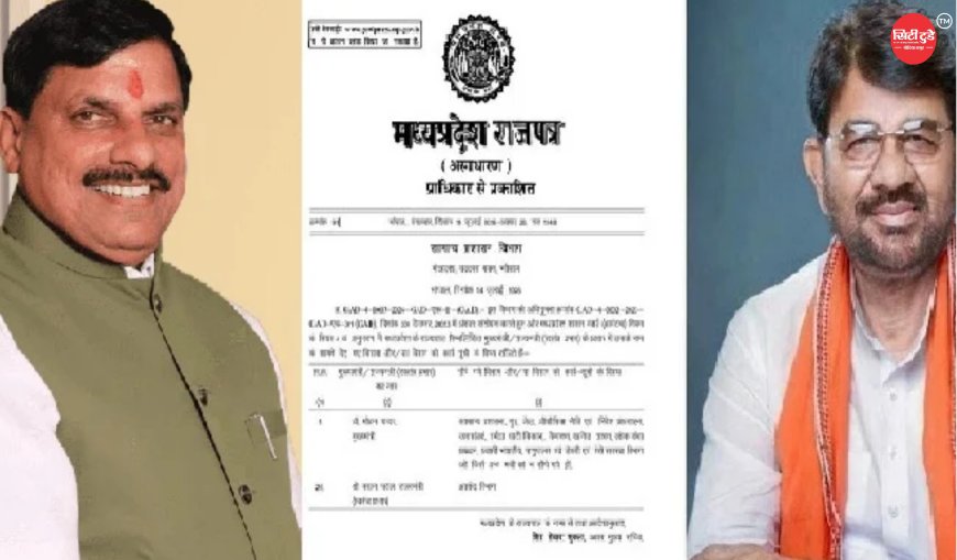 मध्य प्रदेश: मंत्री लखन पटेल से पशुपालन विभाग वापस लिया गया, मुख्यमंत्री मोहन यादव ने अपने पास रखा प्रभार; अब सिर्फ आनंद विभाग संभालेंगे